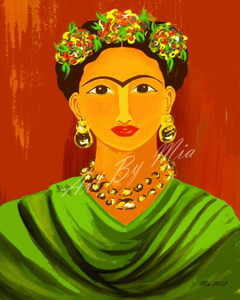 Frida Kahlo in Green