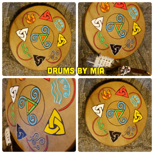 Medicine/Shaman Hand Drum -4 Directions Medicine Wheel