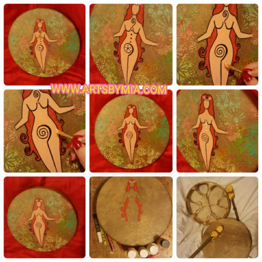 Medicine/Shaman Hand Drum - Spiral Goddess